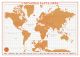 Скретч-карта мира "Премиум Золото/оранжевый"  А2 (59х42см)  Оранжевый тубус