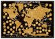 Скретч-карта мира "GOLD Black Edition ЗОЛОТО/ЧЕРНЫЙ" А2 (59х42см)