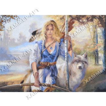 Гобеленовая картина 50х70 "Диана-охотница"