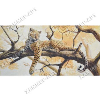 Гобеленовая картина 50х100 "Саванна-Леопард"